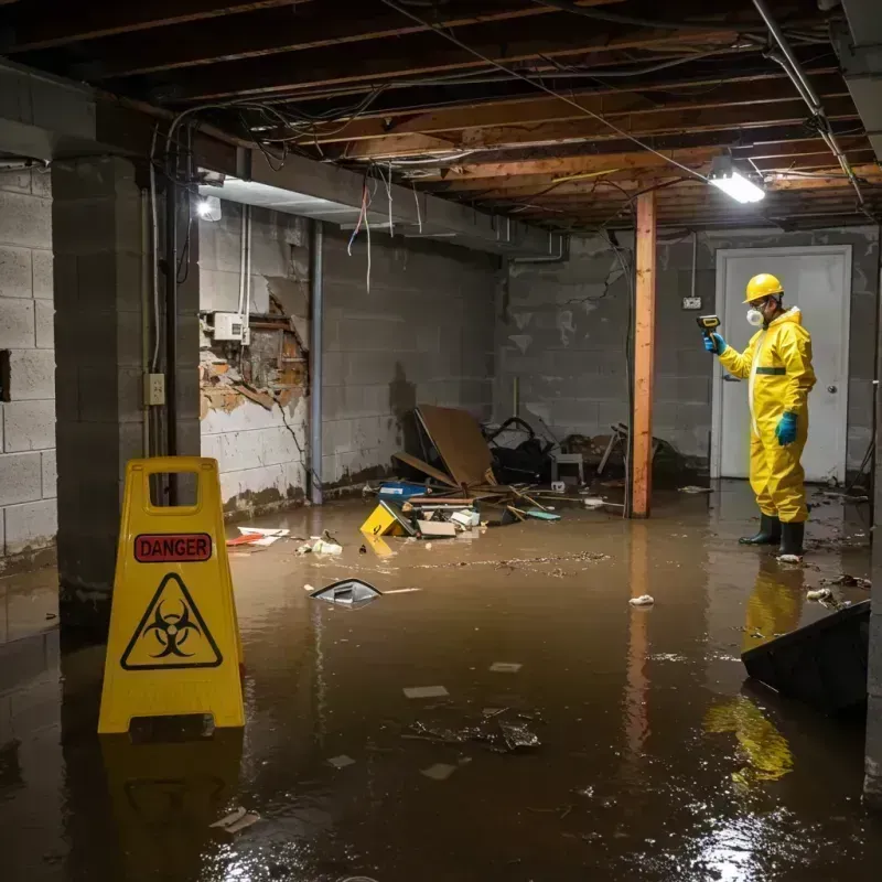 Flooded Basement Electrical Hazard in Wilmore, KY Property